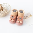 thumbnail image 4 of Odeerbi Non-Slip Fuzzy Slipper Socks for Baby Infant Boys Girls Prewalker Walking Shoes Cotton Thermal Socks Cozy Plush Socks Infant Soft Sole Shoes Velvet Thick Warm Floor Shoes, 4 of 7