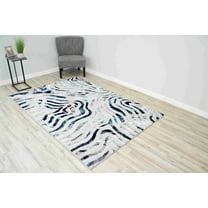 OXFORD Modern Stylish Living Room Rug Design 7001 - 7'8"x10'8", Blue