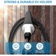 thumbnail image 4 of 2 soportes de cable para cargador EV tipo 2, soporte de pared para cargador EV tipo 2 para IEC 51296, 2 enchufes, resistente a la intemperie, cable de carga EV montado en la pared de ABS resistente, 4 of 5