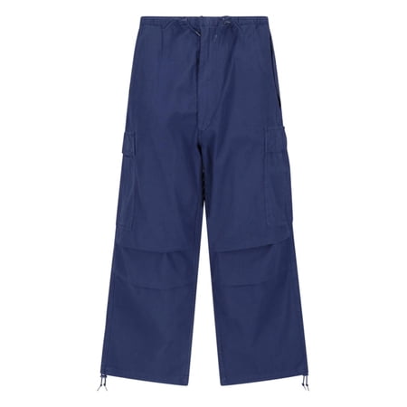 Polo Ralph Lauren Navy Blue Wide-Leg Cotton Cargo Trousers (Men's)