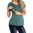 thumbnail image 1 of Julyccc Womens Maternity Side Split Nursing Tunic Tops, 1 of 5