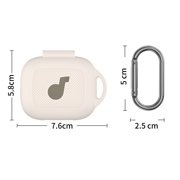 Yucurem Silicone Protective Cover Case with Carabiner for Soundcore C30i (Beige)