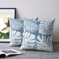 thumbnail image 2 of Pillow Covers 16x16 Set of 2, Palm Tree Monstera Throw Pillow Covers Decorative Couch Cushion Cover, Slate Blue Leaf Boho Botanical Tropical Microfiber Soft Pillowcases for Bedroom Living Room Sofa, 2 of 9