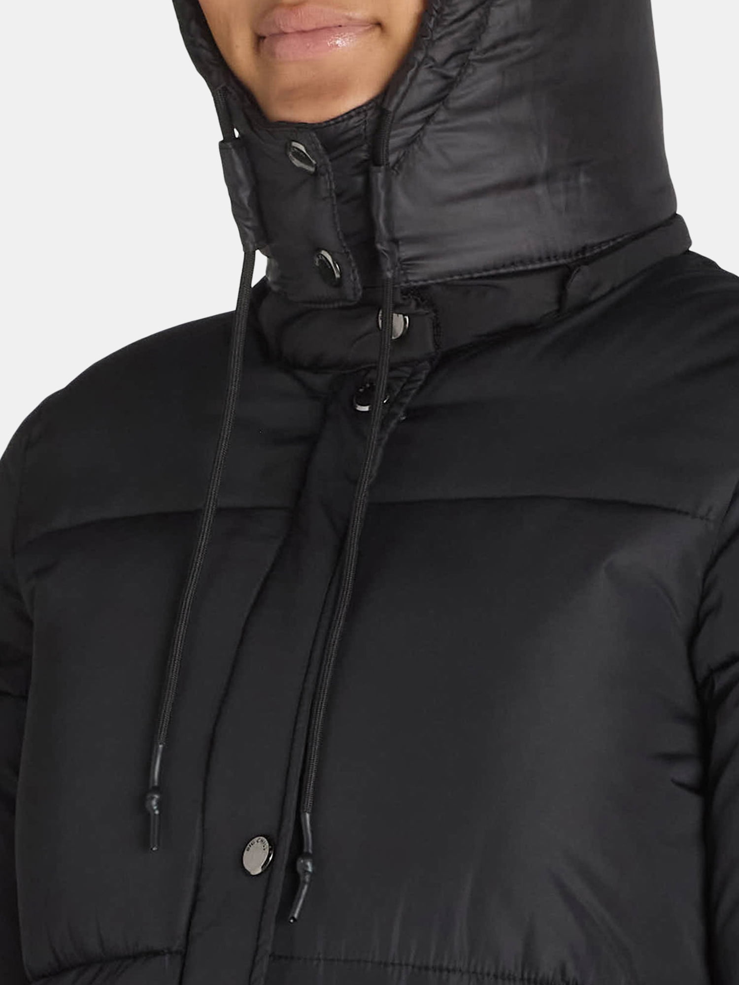 Big Chill Women's and Women's Plus Maxi Puffer Coat with Hood, Heavyweight, Sizes S-3X