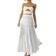 thumbnail image 2 of Txlixc Falda de verano para mujer Boho cintura elástica plisada línea A fluida falda larga de playa con bolsillos Txlixc  Moda, 2 of 6