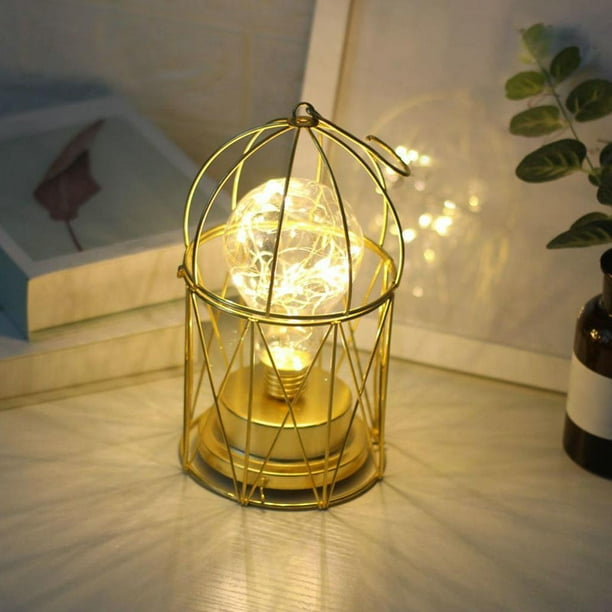 de Hierro/lámpara Colgante de Pared Luz Bombilla en apariencia de Jaula de Pájaros Artificiales Oficina Porche Dormitorio Decor Blanco cálido Colco Luz en forma de jaula de pájaros