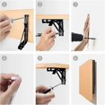 thumbnail image 4 of 2PCS Folding Shelf Bracket 292mm Folding Bracket Wall Shelf Heavy Duty Folding Bracket Black Folding Console Bracket, 4 of 4