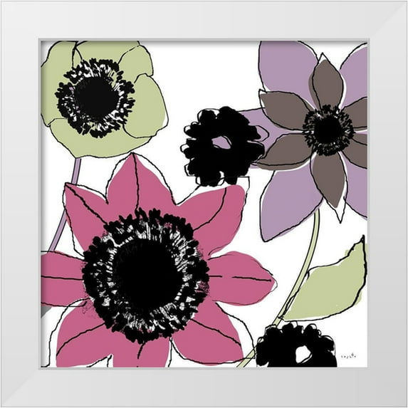 Sophie 6 12x12 White Modern Wood Framed Museum Art Print Titled - Scribbles I