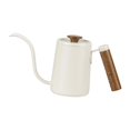 thumbnail image 2 of Hervidor de café por goteo, tetera de café con largo, 600 ml grande, mango de madera ergonómico, hervidor de goteo de precisión, Beige Sunnimix Tetera de goteo de café, 2 of 8