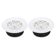 thumbnail image 1 of Unique Bargains Évent d'Air Rond de 6 Pouces 2 Pcs Diffuseur de Plafond Réglable Housse de Gril ABS Persiennes Évent de Soffite avec Écran Blanc, 1 of 5