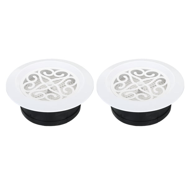 Uxcell Ventilación Redonda de 6 Pulgadas 2pcs Difusor Ajustable de Techo Cubierta de Rejilla ABS con Pantalla Blanca