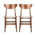 thumbnail image 3 of SAFAVIEH Lucca Retro Farmhouse Dining Chair, Cherry, Set of 2, 3 of 14