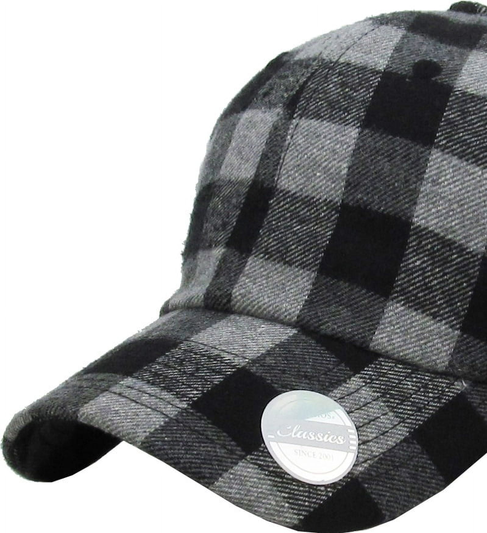Buffalo Checkered Baseball Cap Buffalo Check Snapback - Black | Faultline395 main image 3