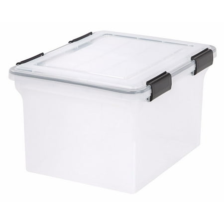 UPC: 0762016429113 | IRIS USA 32qt Letter and Legal-Size Airtight Plastic Storage Bin with Lid
