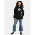 thumbnail image 5 of Nightmare Before Christmas Women's Front Back Graphic Hoodie Sweatshirt, Sizes XXS-XXL, 5 of 5