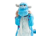 thumbnail image 2 of Disfraces de franela Cosplay, disfraces de Sulley Sullivan unisex, crear traje de fantasía para baile, fiesta de Halloween, 2 of 4