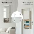 Costway Wall & Door HANGING Mounted Jewelry ARMOIRE Storage Organizer Mirror, White