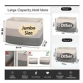 thumbnail image 5 of Extra Large Blanket Basket, 110L Cotton Rope Woven Laundry Basket, baby laundry basket,Cotton Rope Blanket Basket for Living Room, Laundry, Nursery, Pillows (Gradient Grey), 5 of 9