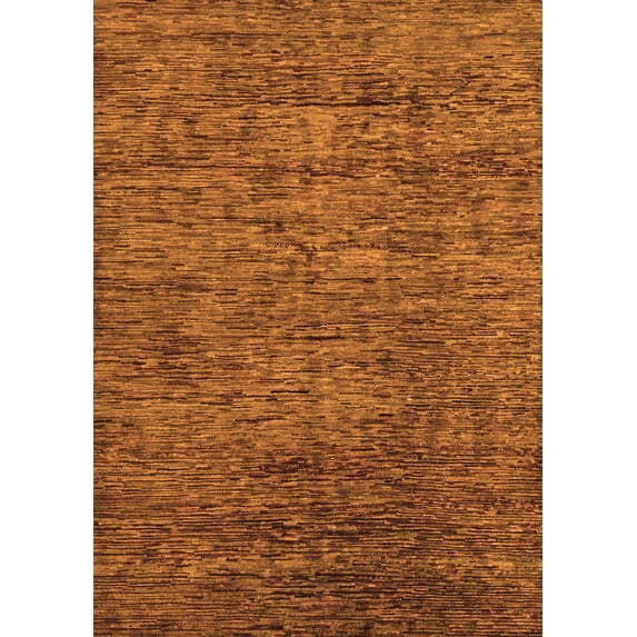 Ahgly Company Indoor Rectangle Abstract Orange Modern Area Rugs, 2' x 5'