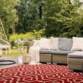 thumbnail image 3 of Safavieh Courtyard Lavern Geometric Indoor/Outdoor Area Rug, Red/Bone, 7'10" x 7'10" Square, 3 of 9