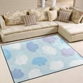 thumbnail image 2 of Dreamtimes Colorful Seashell On Light Blue Lightweight Carpet Mats, 6'8" x 4'10" Area Soft Rugs Floor Mat Rug Home Decoration for Kids Room Living Room, 80"x 58", 2 of 6