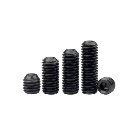 

LHXM3 M4 M5 M6 M8 M10 Hex Hexagon Socket Set Screws Flat Point Grub Screw DIN 913 Headless Set Screw Grade 12.9 Steel Black (Color : M5 x 10mm (20pcs))-0810