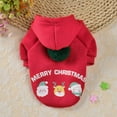 thumbnail image 6 of Pet Sweater Fur Ball Decoration Print - Soft Comfortable Keep Warm, Dress Up Fleece Christmas Elements Dog Hoodie for Winter, 6 of 8