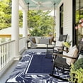 thumbnail image 4 of BERTHMEER Outdoor Rugs 6'x9' Plastic Straw,Waterproof Reversible Patio Rugs for Deck,Beach,Picnic,Garden and Balcony,Blue&White, 4 of 5