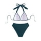 thumbnail image 5 of Traje de baño para mujer, estilo bikini de Europa y América, con efecto lavado, para mujer., 5 of 6