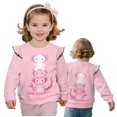 thumbnail image 2 of Garronmavis Cute Pink Axolotls Long Sleeve Sweatshirt 2T Comfortable Kids Sweatshirts Pullover Loose Ruffle Long Sleeve Girls Top Stylish Girls Pullover Crewneck Sweatshirt for Toddler Kids, 2 of 7