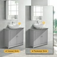 UBesGoo Pedestal Under Sink Storage Bathroom Vanity Cabinet Space Saver ...