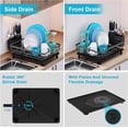 thumbnail image 5 of Dish Drying Rack,Dish Racks for Kitchen Counter,Dish Drainer with Removable Utensil Holder,Efficient and Space-saving Kitchen Storage Solution (Black Grey), 5 of 7