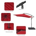 thumbnail image 3 of CHYVARY 8.2 x 8.2ft Outdoor Patio Offset Hanging Cantilever Umbrella with a Base for Deck, Poolside and Garden,Red, 3 of 7