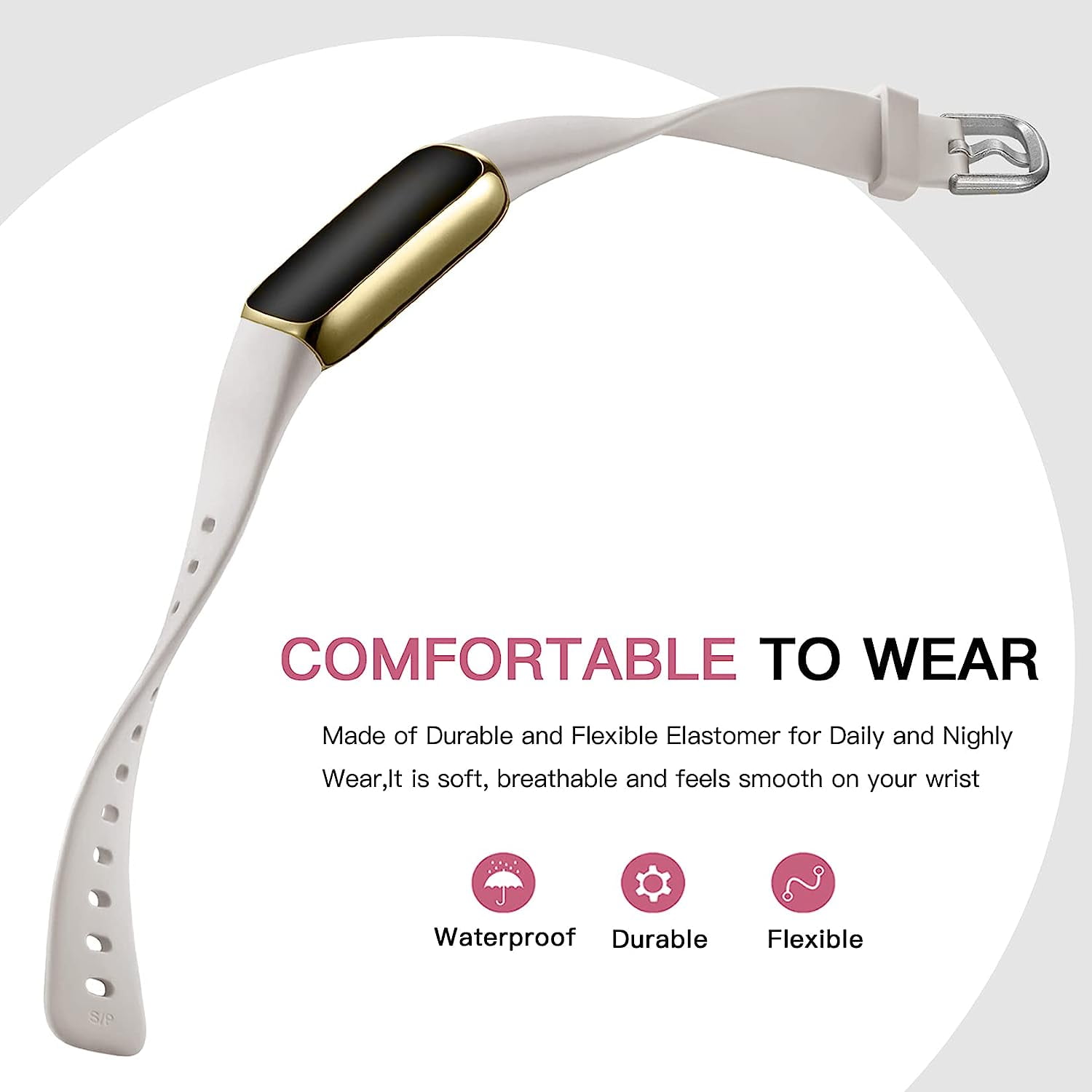 Bracelet De Rechange En Silicone Compatible Avec La Montre Connectée Fitbit  Luxe Pour Femme[c1655] - Cdiscount Téléphonie