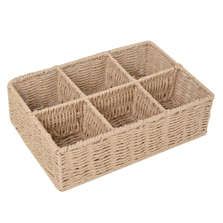 joybest Wicker Baskets for Organizing, Waterproof Bathroom Storage Baskets,  Back of Toilet Paper Storage Baskets Organizer - 2 Pack