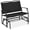 Black, variant on Best Choice Products 2-Person Outdoor Swing Glider, Steel Patio Loveseat, Bench Rocker w/ Armrests - Gray