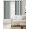 thumbnail image 2 of Light Blue Striped Blackout Curtains for Bedroom/Living Room, Thermal Insulated Kitchen Curtains, Farmhouse Thin Line Modern Abstract Art Grommet Darkening Window Treatment Drapes 52"x84"x2, 2 of 8