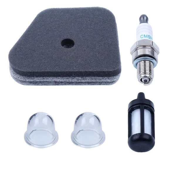 Air Fuel Filter Primer Bulbs Spark Plug Kt For Stihl FS90 FS100 FS110 FS130