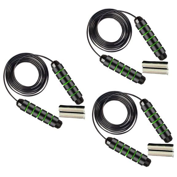 Weighted Skipping Rope, Suitable for Aerobic Exercise, Black&Green