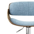 thumbnail image 5 of Simpli Home Amery Adjustable Swivel Bar Stool in Denim Blue Linen Look Fabric, 5 of 9
