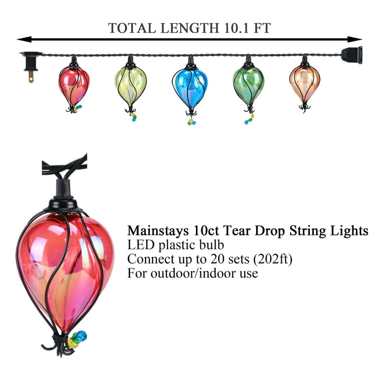 Mainstays 10 Count Clear String Lights Tube Style Decorative