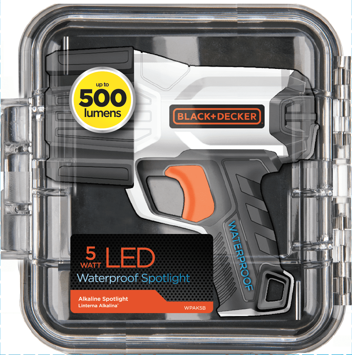 Black and Decker 500 Lumen 5 Watt Waterproof LED Spotlight (WPAK5B