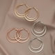 thumbnail image 2 of Juego de 3 pares de pendientes de aro con clip para mujeres y niñas, 3 colores, 2 of 5