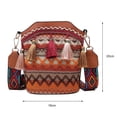 thumbnail image 2 of Mujeres étnicas FLhrweasw hombro bandolera borlas tejidas pequeño cubo bolsos Satchel, 2 of 5