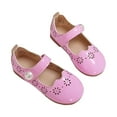thumbnail image 3 of Zanarzt Toddler Girl Shoes Baby Girls Mary Jane Flats with Bownot Non Slip Soft Sole Toddler First Walker Cirb Dress Shoes Pink,US 8, 3 of 6