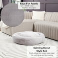 thumbnail image 4 of Ryder Faux Fur Cuddler Donut Bed, Large, Whisker Gray, 4 of 6