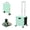 Green, variant on Folding Utility Rolling Cart, Portable Collapsible Storage Crate with Telescoping Handle, Multi‑Purpose Wheeled Tote for Shopping Travel Moving Grocery