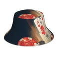 thumbnail image 3 of Daiia Casino Poker Chips Pattern Bucket Hat - Trendy Cotton Sun Hat for Beach, Golf, Fishing - Fun Outdoor Vacation Boonie for Men and Women, 3 of 9