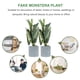 thumbnail image 3 of 1 planta artificial de monstera falsa, bonsái, planta verde de imitación, decoración del hogar., 3 of 6