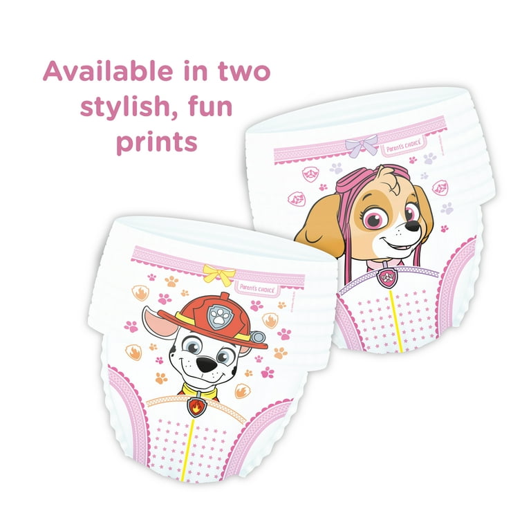 Parent's Choice Paw Patrol Training Pants for Girls, 3T/4T, 86 Count  (Select for More Options) 
